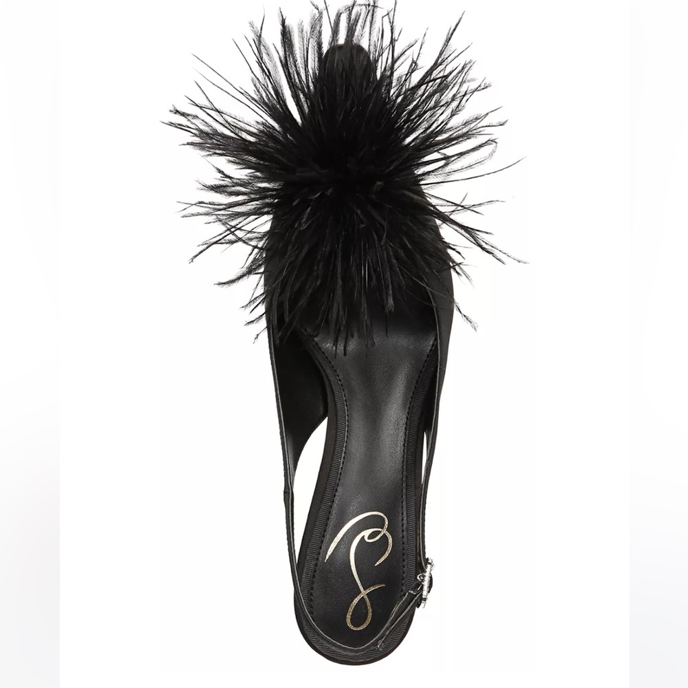 NEW Sam Edelman
Bianca 60MM Feather Pom Slingback Pumps - Picture 2 of 5